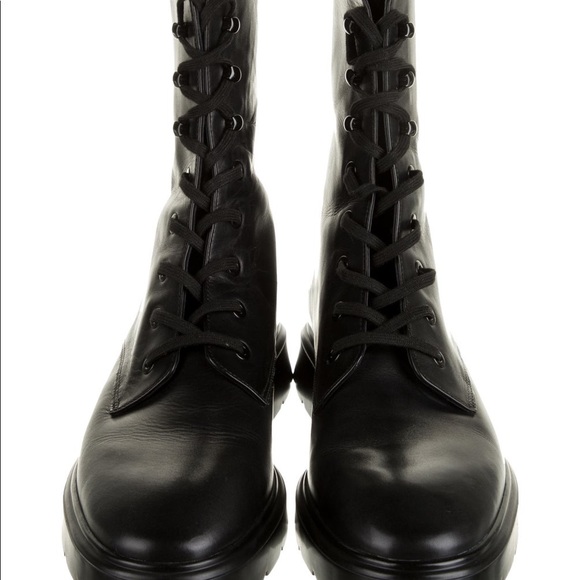 STUART WEITZMAN Mckenzee black combat  boots 37.5 - Picture 2 of 5